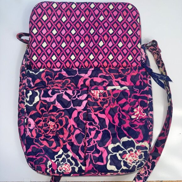 Vera Bradley Triple Zip Hipster crossbody in the retired Katalina Pink pattern. - Picture 6 of 14